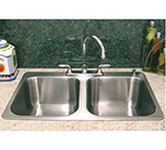 Advance Tabco SS-2-3321-7RE Residential Drop-In Sink - (2) 14x16x7.5