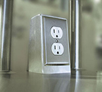 Advance Tabco TA-62D Duplex Electric Outlet, Doghouse Style, On Top of Work Surface, Each