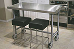 Advance Tabco VSS-304RE 48" Residential Chef Table - Undershelf, Non-Drip Edge, 30" W, 14-ga 304-Stainless Top