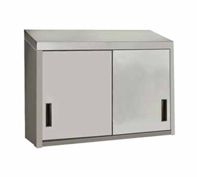 Advance Tabco WCS-15-60 60" Stainless Wall Mount Cabinet - Sliding Doors, Shelf