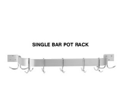 Advance Tabco ALW-24 24-in Wall Mounted Pot Rack w/ 6-Double Hooks