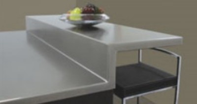 Advance Tabco ID408RE 96-in Island Dine Bar Countertop w/ Raised Surface, Stainless