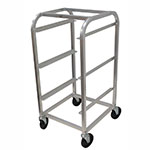 Advance Tabco BC3 Bus Box Cart, Holds 3 Tubs, Aluminum, Curved Top, 5 in Stem Casters