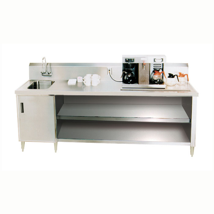 Advance Tabco BEV-30-144L 144 in Beverage Table, Sink w/ Faucet on Left