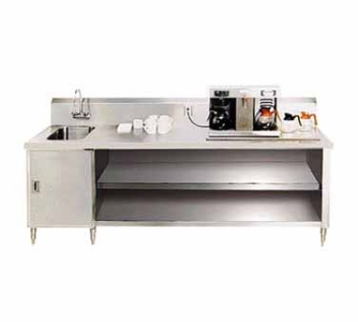 Advance Tabco BEV-30-108L 108-in Enclosed Base Beverage Table w/ Sink on Left