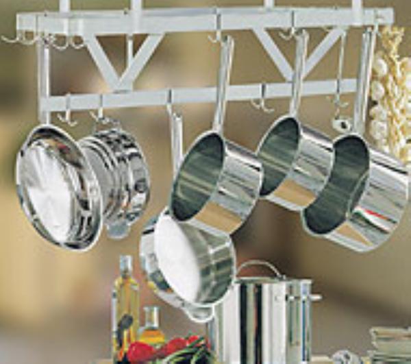 Advance Tabco SC-36RE Residential Stainless Steel Ceiling Mounted Pot Rack, 18 Hook, 36 in x 22 in