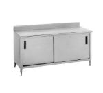 Advance Tabco CF-SS-245M 60-in Work Table, Cabinet Base w/ Midshelf, 24-in Wide, 1-1/2-in Rear Edge