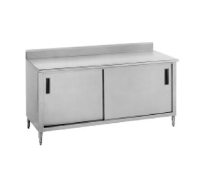 Advance Tabco CF-SS-248 96-in Work Table w/ Cabinet Base, 24-in Wide, 1-1/2-in Rear Edge