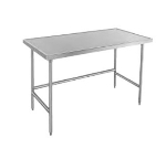 Advance Tabco TVSS-244RE Residential Counter Top Edge Chef Table with Rear Bar, 48 L x 24 W x 35 in H
