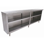 Advance Tabco DC-1510 Dish Cabinet, 120 in L x 15 in W x 35-1/2 in H, Open Base with Mid-Shelf