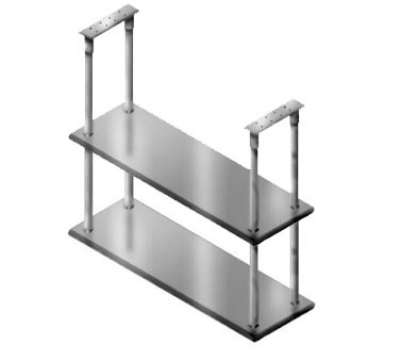Advance Tabco DCM-18-36 2-Deck Ceiling Mounted Shelf, 36 x 18-in
