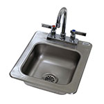 Advance Tabco DI-1-25 Drop In Sink w/ Gooseneck Faucet, 12 x 14 x 5-in Deep