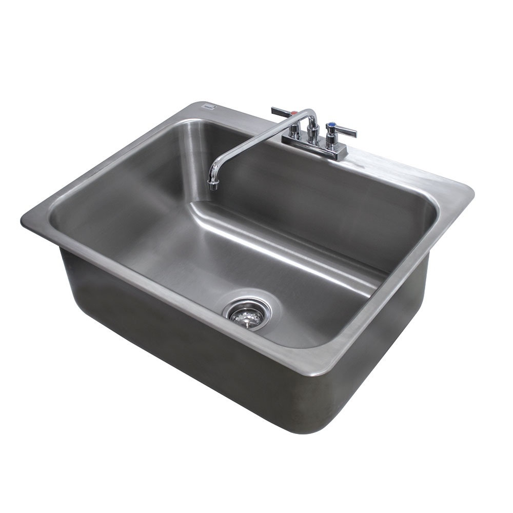 Advance Tabco DI-1-2812 Drop In Sink w/ Faucet, 28 x 20 x 12-in Deep