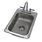 Advance Tabco DI-1-5 Drop-In Sink, 13 in W x 19 x 5 Deep, SS, Deck Mount Gooseneck Faucet