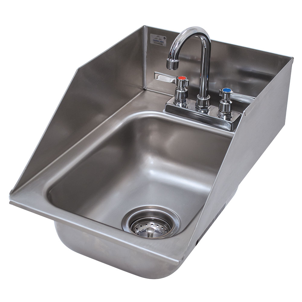 Advance Tabco DI-1-5SP Drop In Sink w/ Side Splash & Faucet, 13 x 19 x 5-in Deep