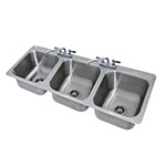 Advance Tabco DI-3-1410 Drop In Sink w/ (3) 14 x 16 x 10-in Deep Bowls & Faucet