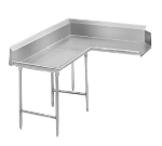 Advance Tabco DTC-K30-108L 107 in Korner Clean Dishtable, Right to Left, 14/304 Stainless Steel