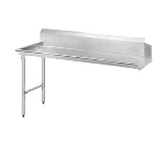 Advance Tabco DTC-S30-84L 83-in Straight Clean Dishtable w/ Crossrails, Right to Left, 14-Ga. Stainless