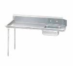 Advance Tabco DTS-S70-60L 59-in Straight Soil Dishtable w/ Crossrails, Left to Right, 16-Ga. Stainless