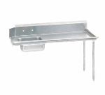 Advance Tabco DTS-S70-96R 95-in Straight Soil Dishtable w/ Crossrails, Right to Left, 16-Ga. Stainless