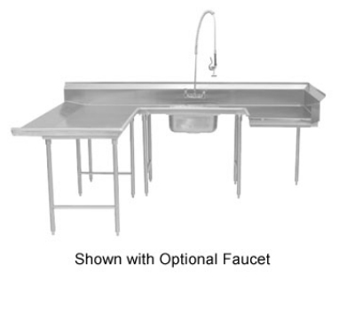 Advance Tabco DTS-U30-120L 119-in U-Shaped Soil Dishtable w/ Crossrails, Left to Right, 16-Ga. Stainless