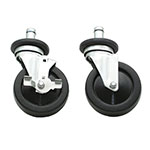 Advance Tabco EC-26 Stem Caster Set of 4, 5 in, Swivel, 2 w/Brake, 4 Donut Bumpers, Poly