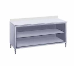 Advance Tabco EK-SS-245M 60-in Work Table, Open Base w/ Shelf & 5-in Backsplash, 24-in W