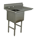 Advance Tabco FC-1-1818-24R-X 44-1/2 in SS Sink, 1 Compartment, 24 in Right Drainboard