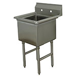 Advance Tabco FC-1-1818-X 23 in SS Sink, 1 Compartment, NO Drainboards
