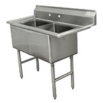 Advance Tabco FC-2-1620 Fabricated Sink - (2)16x20x14