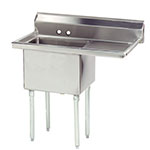 Advance Tabco FE-1-1812-18R-X Sink, (1) 18 x 18 x 12-in D, 18-in Right Drainboard, 18 Ga. Top