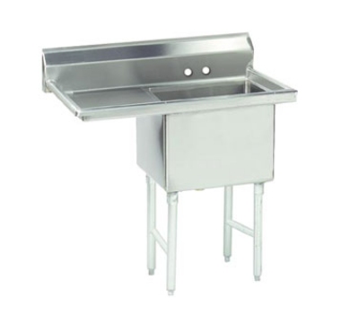 Advance Tabco FS-1-1818-18L NSF Sink, (1) 18 x 18 x 14-in D, 18-in Left Drainboard, 14-Ga.