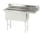 Advance Tabco FS-2-3024-24R NSF Sink, (2) 30 x 24 x 14-in D, 24-in Right Drainboard, 14-Ga.