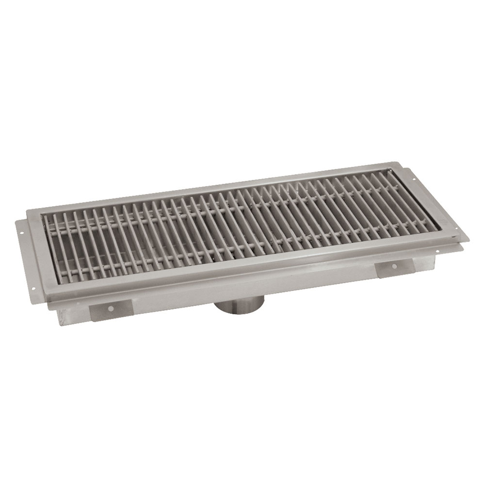 Advance Tabco FTG-1224-X Floor Trough, 14 Gauge 304 SS, 12 in x 24' x 4 in