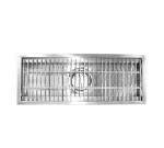 Advance Tabco FTG-2448 Floor Trough, 24 x 48 x 4 D, SS 3/16 x 1 in Bars, 4 in O.D, 3 in L Waste Pipe