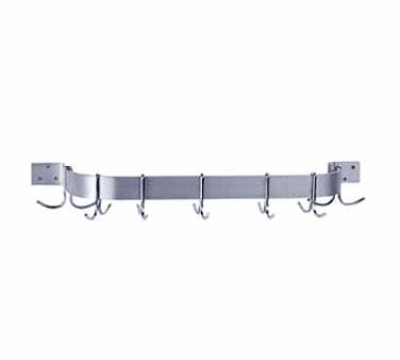 Advance Tabco GW-132 132-in Wall Mounted Pot Rack, Single Bar w/ 18 Double Hooks