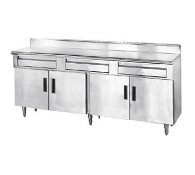 Advance Tabco HDRC-308 Storage Cabinet, 30 in x 8 ft L, Enclosed Base w/ Hinged Doors, 4 NSF Drawers