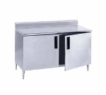 Advance Tabco HF-SS-246M 72-in Table, Base w/ Doors, Shelf & Turned Up Edge, 24-in Wide