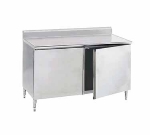 Advance Tabco HK-SS-244MRE Residential Stainless Steel Enclosed Base Table with 5 in Backsplash, 48 in x 24