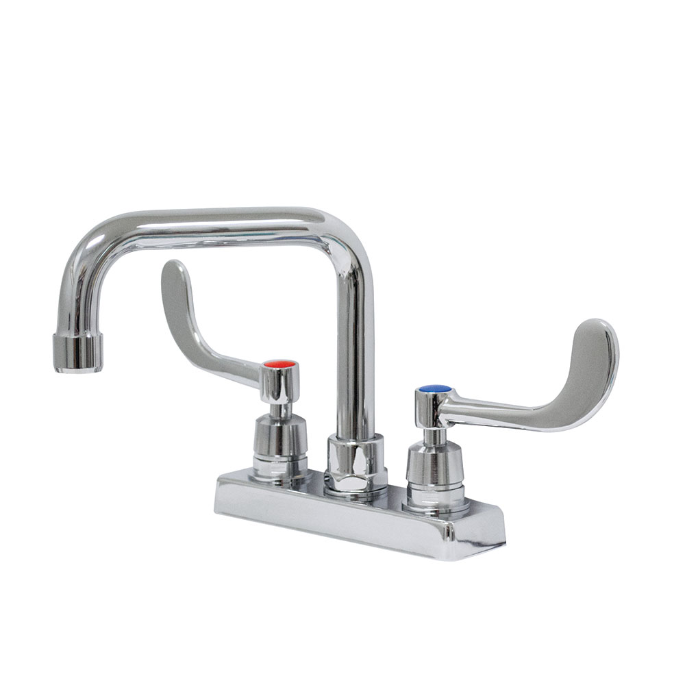 Advance Tabco K-208 Deck Mounted Faucet w/ D Spout & Wrist Handles
