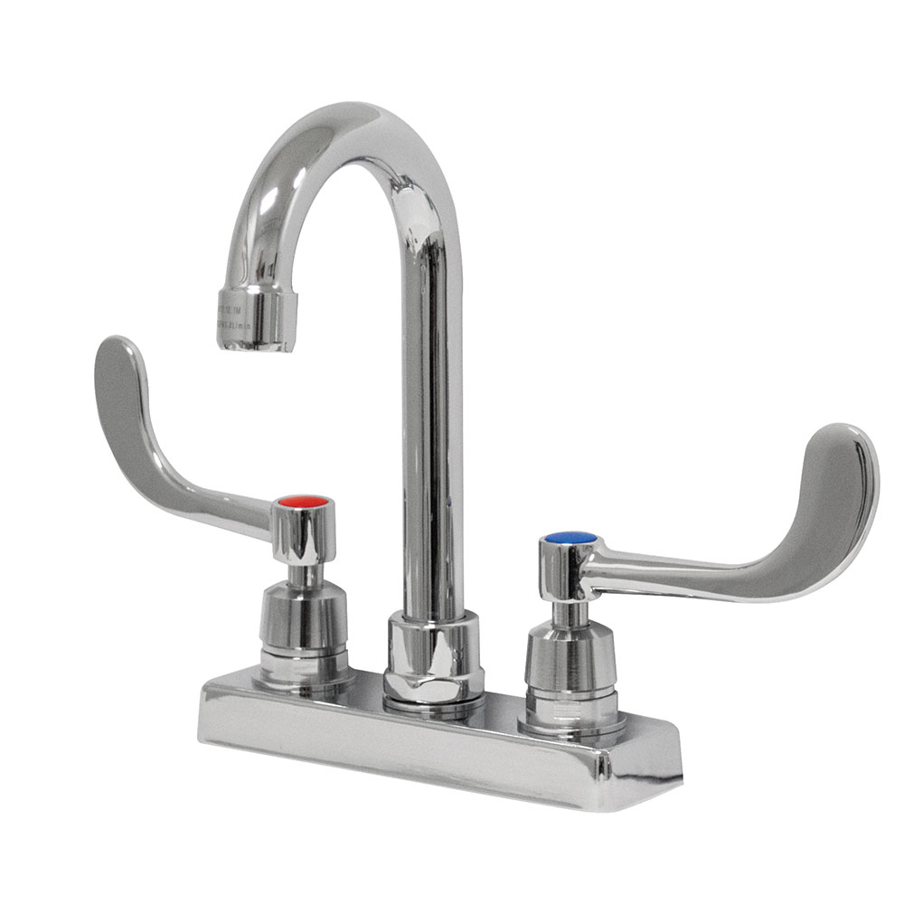 Advance Tabco K-56 Faucet with Wrist Handles, Deck Mounted, 4 in Center