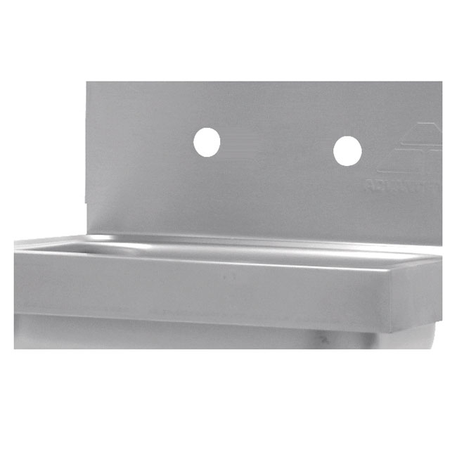 Advance Tabco K-70 Faucet Hole, 8 in O.C.