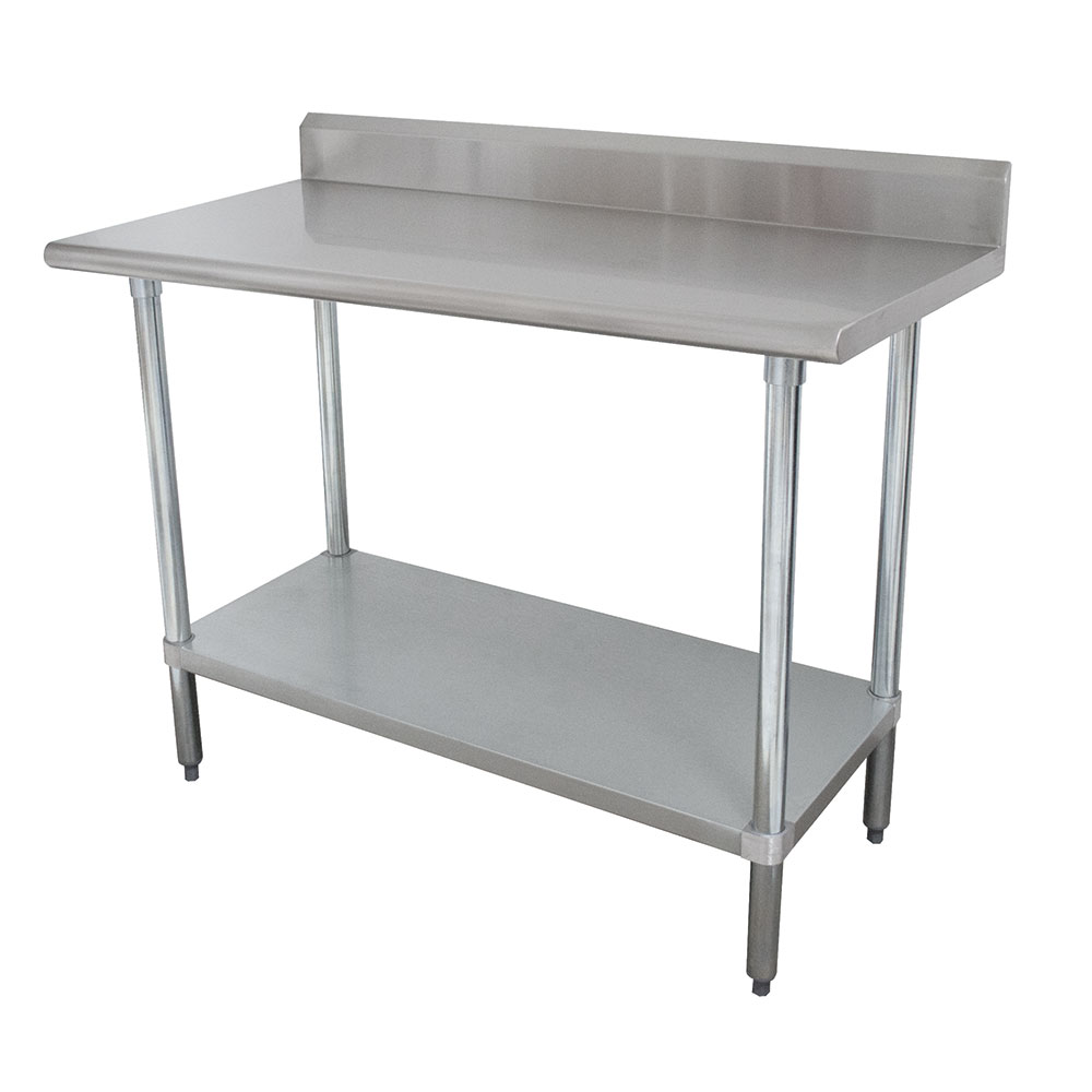 Advance Tabco KSLAG-306-X 72-in Work Table w/ 5-in Splash, 430 Stainless Top, 30-in W