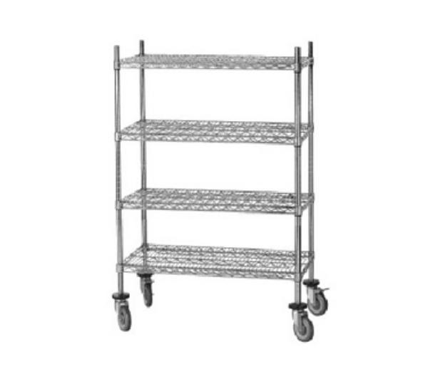 Advance Tabco MC1860R Chrome Shelving Cart w/ Rubber Casters, 18 x 60 x 69-in H