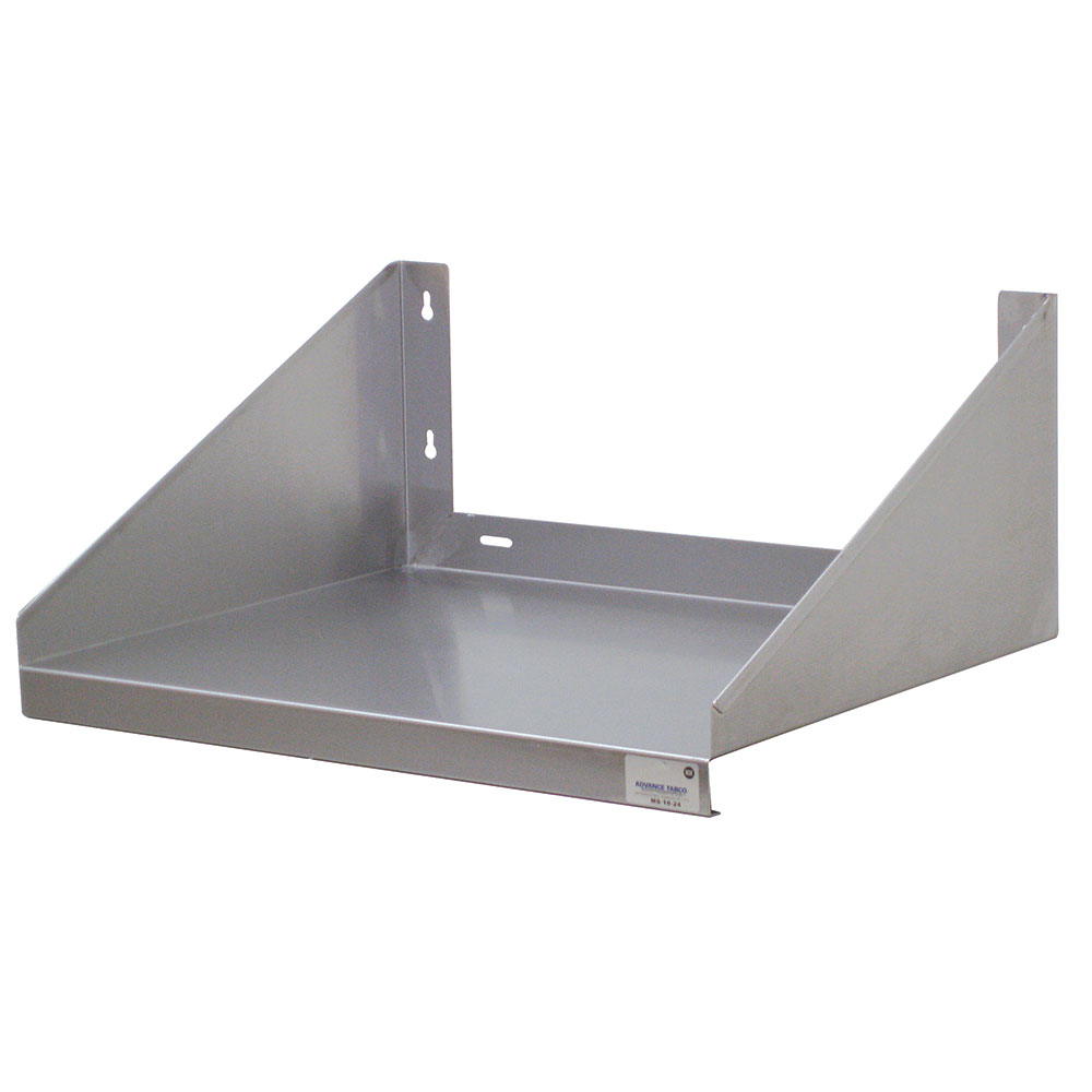 Advance Tabco MS-24-36 Microwave Shelf, Wall-Mounted, Stainless Steel, 24 x 36