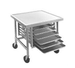Advance Tabco MT-MG-300 Mobile Mixer Table, Tray Slides, Casters, 30 x 30, Galvanized Base