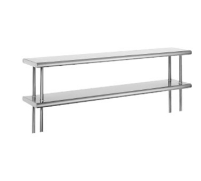 Advance Tabco ODS-10-60 60-in Double Deck Table Mounted Shelf, 18/430 Stainless, 10-in W
