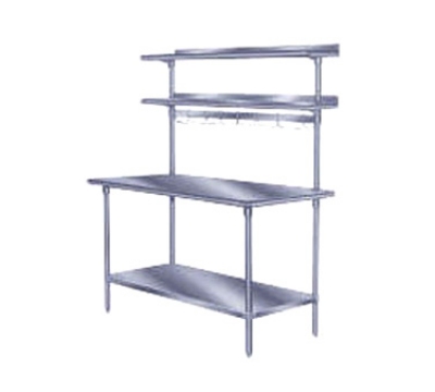 Advance Tabco PT-15R-48 Table Mounted Shelf, Single Deck, 15 in W, 48 in L, SS, Rear Mounted