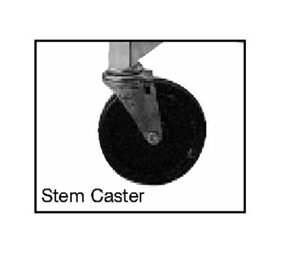 Advance Tabco RA-60 Heavy Duty Stem Caster, Pan Truck, 5" Diameter