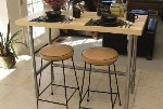 Advance Tabco TH2S243RE 36-in Chef Table w/ Rear Bar, 24-in Wide, Maple